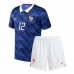 Camiseta Francia Randal Kolo Muani #12 Primera Equipación Replica Mundial 2026 para niños mangas cortas (+ Pantalones cortos)